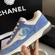 Kitlife Chanel Sneakers In Suede Kidskin and Blue White - 3