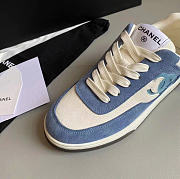 Kitlife Chanel Sneakers In Suede Kidskin and Blue White - 2