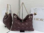 Kitlife Dior Cannage-Quilted Tote Bag Burgundy 38x28.5cm  - 1
