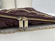 Kitlife Dior Cannage-Quilted Tote Bag Burgundy 38x28.5cm  - 3