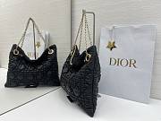Kitlife Dior Cannage-Quilted Tote Bag Black 38x28.5cm  - 5