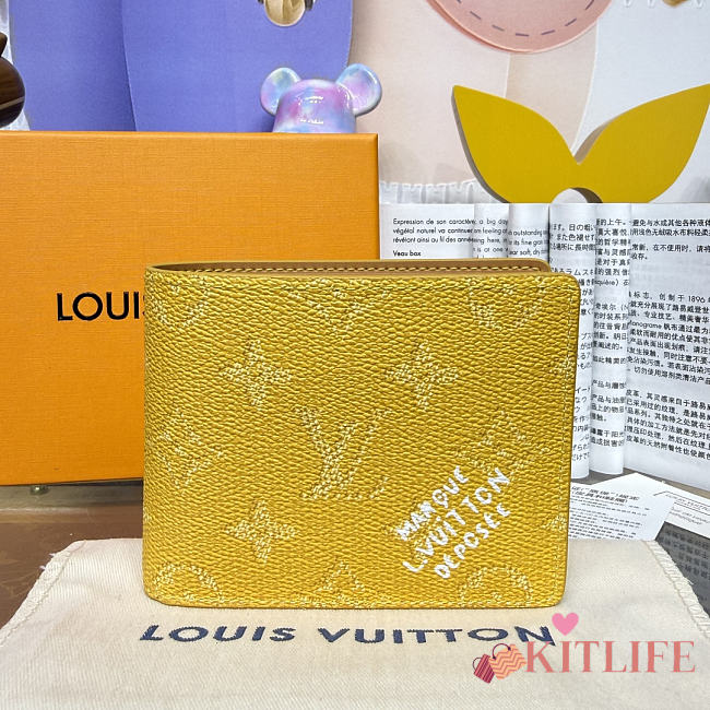 Kitlife Louis Vuitton Slender Wallet Yellow M26837 11x2x8.5cm - 1