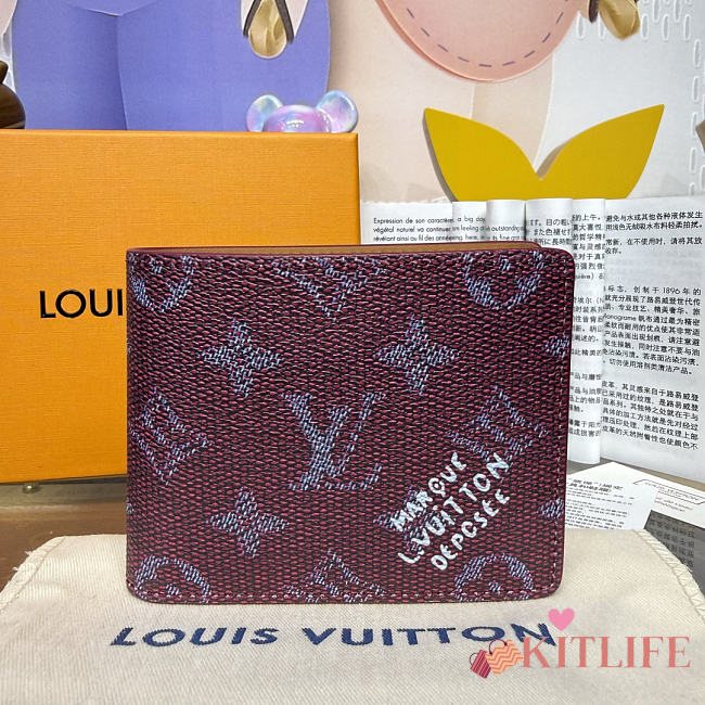 Kitlife Louis Vuitton Slender Wallet Burgundy M26838 11x2x8.5cm  - 1