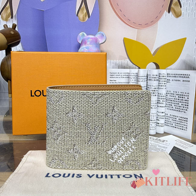 Kitlife Louis Vuitton Slender Wallet Cream M26837 11x2x8.5cm - 1