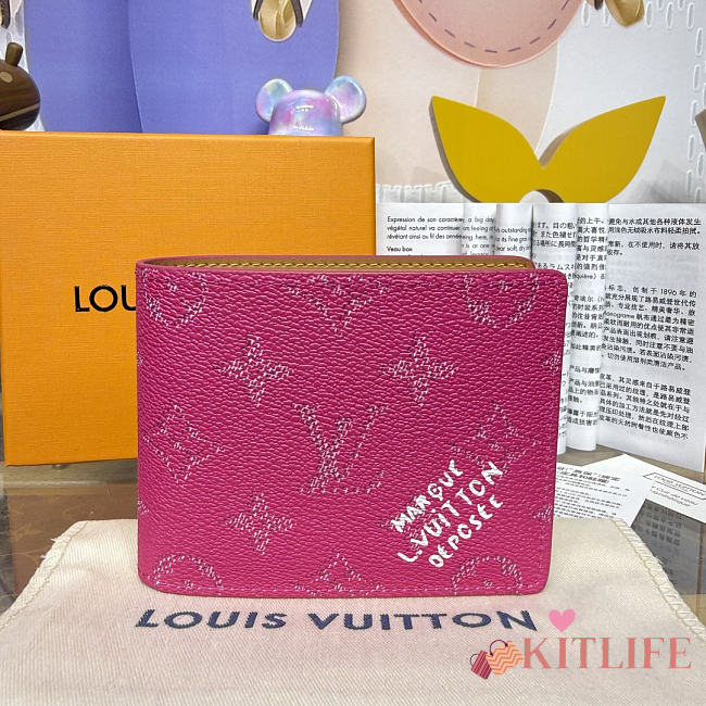Kitlife Louis Vuitton Slender Wallet Pink M26838 11x2x8.5cm - 1