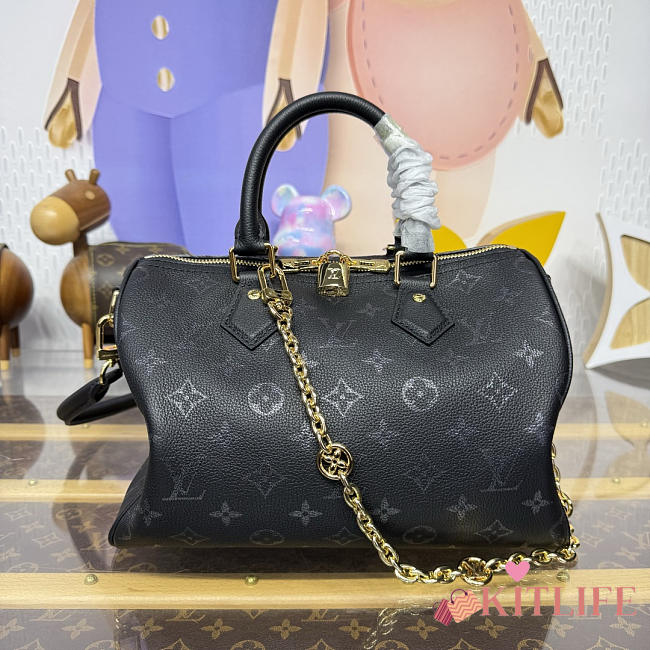 Kitlife Louis Vuitton Speedy Bandoulière 25 Bag Black M26486 25x13x18cm  - 1