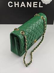 Kitlife Chanel Classic Flap Bag Green Lambskin Gold Chain A01112 25.5x15.5x6.5cm - 2