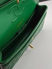 Kitlife Chanel Classic Flap Bag Green Lambskin Gold Chain A01112 25.5x15.5x6.5cm - 5