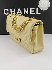 Kitlife Chanel Classic Flap Bag Light Yellow Lambskin Gold Chain A01112 25.5x15.5x6.5cm  - 5
