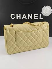 Kitlife Chanel Classic Flap Bag Light Yellow Lambskin Gold Chain A01112 25.5x15.5x6.5cm  - 4