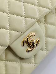 Kitlife Chanel Classic Flap Bag Light Yellow Lambskin Gold Chain A01112 25.5x15.5x6.5cm  - 2