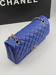 Kitlife Chanel Classic Flap Bag Dark Blue Lambskin Gold Chain A01112 25.5x15.5x6.5cm  - 6