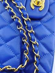Kitlife Chanel Classic Flap Bag Dark Blue Lambskin Gold Chain A01112 25.5x15.5x6.5cm  - 2