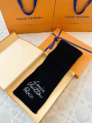 Kitlife Louis Vuitton Script Scarf Black 200x24cm - 1