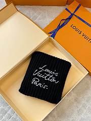 Kitlife Louis Vuitton Script Scarf Black 200x24cm - 5