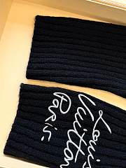 Kitlife Louis Vuitton Script Scarf Black 200x24cm - 2