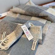 Kitlife Burberry Cashmere Check Scarf Grey 30x180cm  - 2