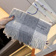 Kitlife Burberry Cashmere Check Scarf Grey 30x180cm  - 5