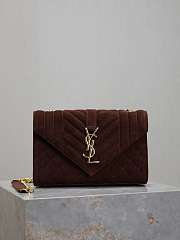 Kitlife Saint Laurent Envelope MM Dark Brown Bag 526286 21x13x6cm - 1