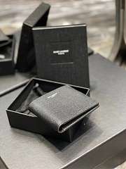 Kitlife Saint Laurent Paris Wallet In Black Grained Leather 534638 11x10cm - 2
