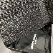 Kitlife Saint Laurent Paris Wallet In Black Grained Leather 534638 11x10cm - 5