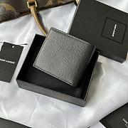 Kitlife Saint Laurent Cassandre Wllet In BLack Smooth Leather Silver Hardware 453276 11x9.5x2.5cm - 4