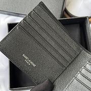Kitlife Saint Laurent Cassandre Wllet In BLack Smooth Leather Black Hardware 453276 11x9.5x2.5cm - 2