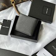 Kitlife Saint Laurent Cassandre Wllet In BLack Smooth Leather Black Hardware 453276 11x9.5x2.5cm - 4