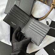 Kitlife Saint Laurent Cassandre Wllet In BLack Smooth Leather Black Hardware 453276 11x9.5x2.5cm - 5