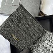 Kitlife Saint Laurent Cassandre Wllet In BLack Smooth Leather Gold Hardware 453276 11x9.5x2.5cm  - 2
