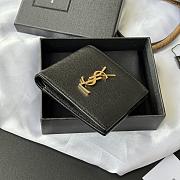 Kitlife Saint Laurent Cassandre Wllet In BLack Smooth Leather Gold Hardware 453276 11x9.5x2.5cm  - 4