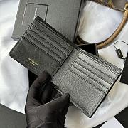 Kitlife Saint Laurent Cassandre Wllet In BLack Smooth Leather Gold Hardware 453276 11x9.5x2.5cm  - 6
