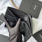 Kitlife Saint Laurent Tiny Cassandre Wallet In Black Shiny Leather Black Hardware 607727 11x9.5x2.5cm  - 6