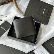 Kitlife Saint Laurent Tiny Cassandre Wallet In Black Shiny Leather Black Hardware 607727 11x9.5x2.5cm  - 4