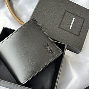 Kitlife Saint Laurent Tiny Cassandre Wallet In Black Shiny Leather Black Hardware 607727 11x9.5x2.5cm  - 3