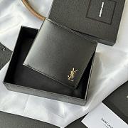 Kitlife Saint Laurent Tiny Cassandre Wallet In Black Shiny Leather Gold Hardware 607727 11x9.5x2.5cm  - 1