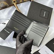 Kitlife Saint Laurent Tiny Cassandre Wallet In Black Shiny Leather Gold Hardware 607727 11x9.5x2.5cm  - 4