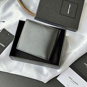 Kitlife Saint Laurent Tiny Cassandre Wallet In Black Shiny Leather Gold Hardware 607727 11x9.5x2.5cm  - 2