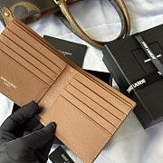 Kitlife Saint Laurent Tiny Cassandre Wallet In Brown Grained Leather Gold Hardware 607727 11x9.5x2.5cm  - 6