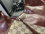 Kitlife Gucci Giglio Large Tote Bag Brown Leather 853971 60x47x16cm  - 3