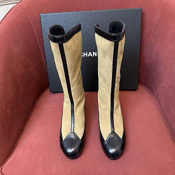 Kitlife Chanel Runway Ankle Boots Beige 