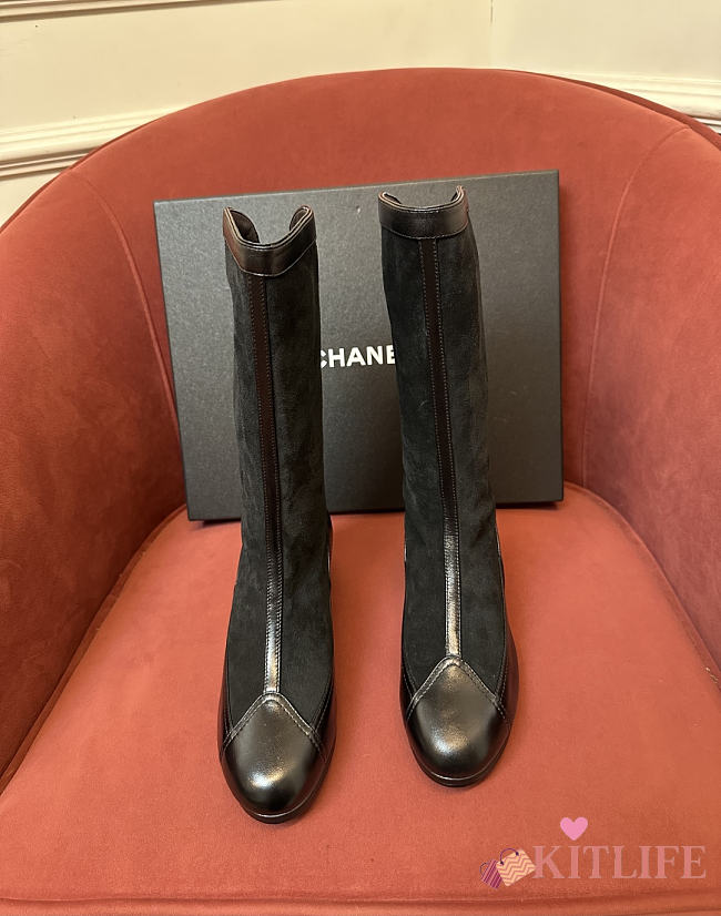 Kitlife Chanel Runway Ankle Boots Black - 1