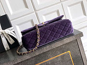 Kitlife Chanel Double Flap Bag Violet Velvet 25.5cm - 6
