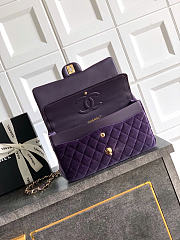 Kitlife Chanel Double Flap Bag Violet Velvet 25.5cm - 4
