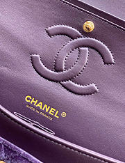 Kitlife Chanel Double Flap Bag Violet Velvet 25.5cm - 2