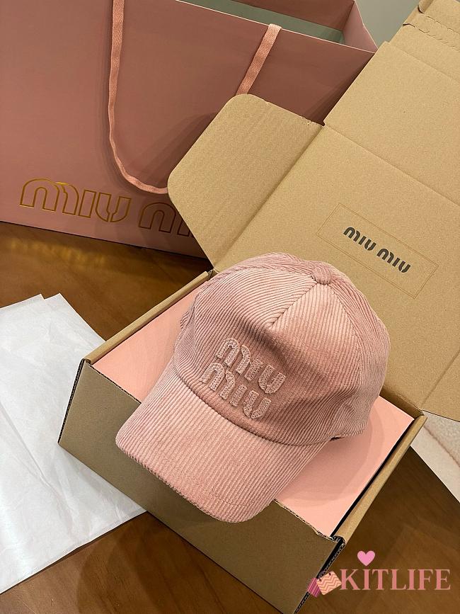 Kitlife Miu Miu Corduroy Cap Pink - 1