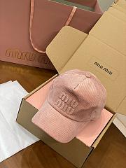 Kitlife Miu Miu Corduroy Cap Pink - 1