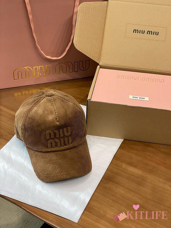 Kitlife Miu Miu Corduroy Cap Brown - 1