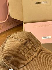 Kitlife Miu Miu Corduroy Cap Brown - 3