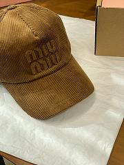Kitlife Miu Miu Corduroy Cap Brown - 2